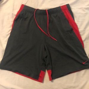 Nike XL black and red basketball shorts